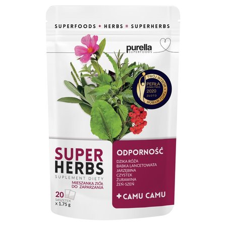 Purella Superfoods Superherbs Suplement diety odporność 35 g (20 x 1,75 g) (1)