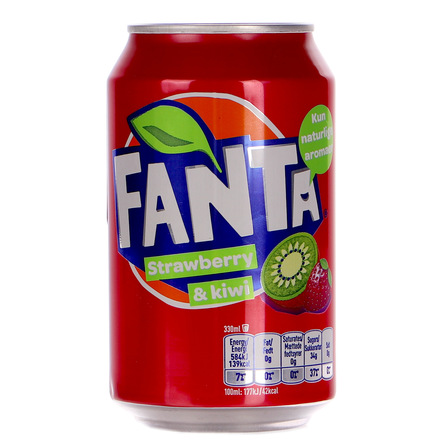 Fanta Strawberry&Kiwi (Truskawka z Kiwi) napój gazowany w puszcze 330ml (1)