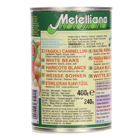 Metelliana Fasola biała 400g (2)