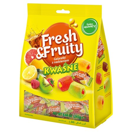 Wawel Fresh & Fruity Galaretki z nadzieniem kwaśne 245 g (1)