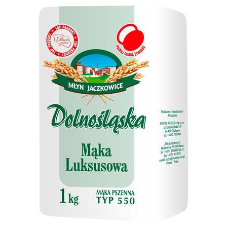 Młyn Jaczkowice Dolnośląska Mąka luksusowa pszenna typ 550 1 kg (2)