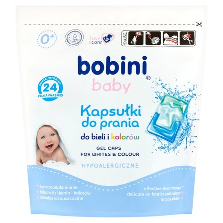 Bobini Baby Kapsułki do prania do bieli i kolorów 576 g (24 prania) (1)