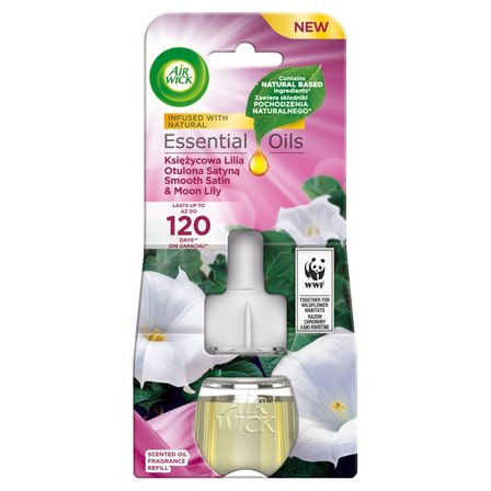 Air Wick Essential Oils Wkład do elektrycznego odświeżacza księżycowa lilia otulona satyną 19 ml (1)