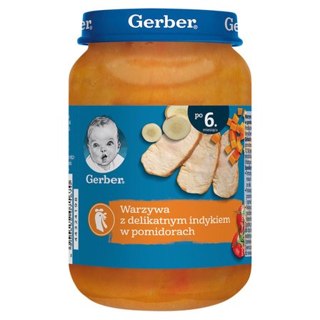 Gerber Warzywa z delikatnym indykiem w pomidorach po 6. miesiącu 190 g (2)