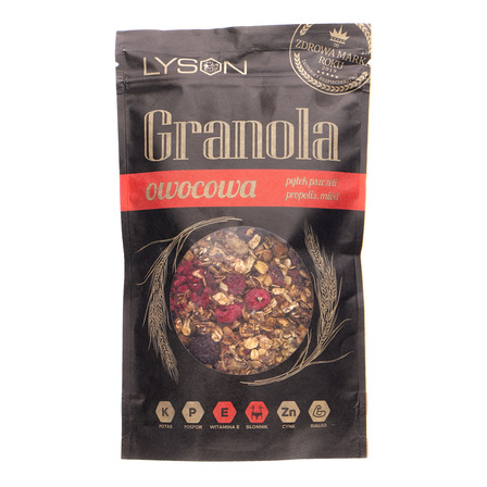 LUSON GRANOLA OWOCOWA PYŁEK PSZCZELI, PROPOLIS, MIÓD 300G (1)