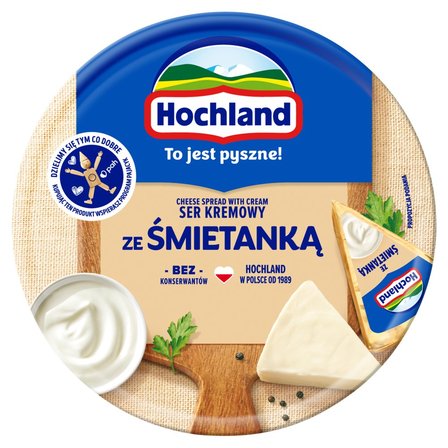 Hochland Ser kremowy ze śmietanką w trójkącikach 180 g (8 sztuk) (1)