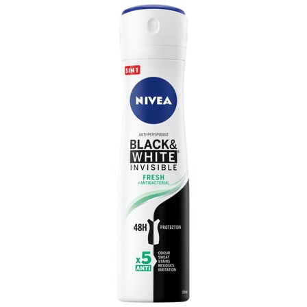 Black&White Invisible Fresh Antyperspirant Spray 150 ml (1)