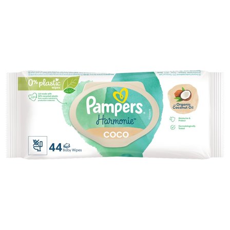 Pampers Harmonie Coco Chusteczki Nawilżane Dla Dzieci, 1 Opakowania = 44 Chusteczek (1)