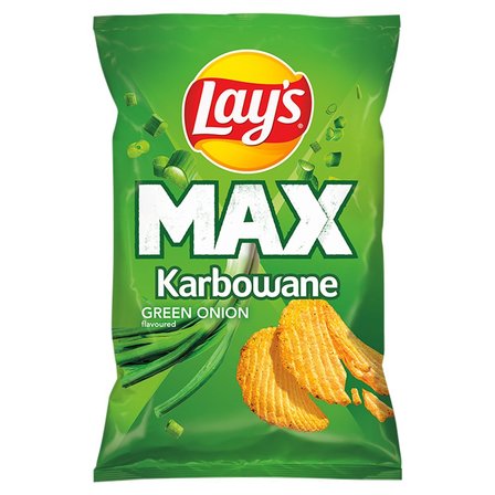 Lay's Max Chipsy ziemniaczane karbowane o smaku zielonej cebulki 120 g (1)