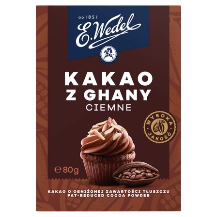 E. Wedel Kakao z Ghany ciemne 80 g (1)