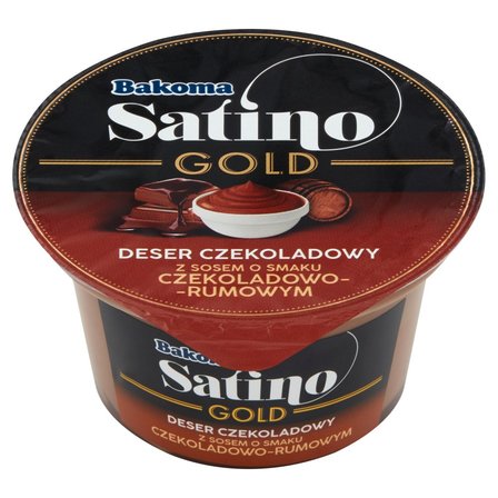 Bakoma Satino Gold Deser czekoladowy z sosem o smaku czekoladowo-rumowym 135 g (2)