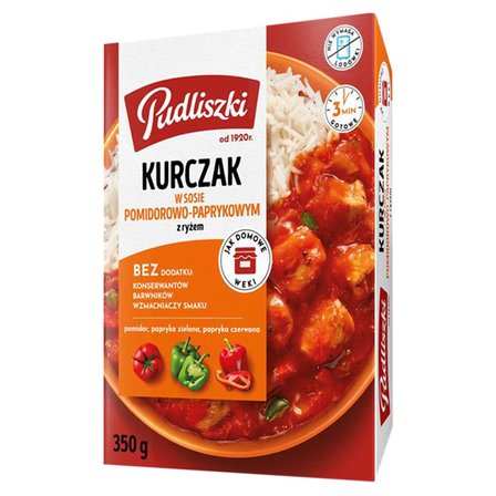 Pudliszki Kurczak w sosie pomidorowo-paprykowym z ryżem 350 g (2)