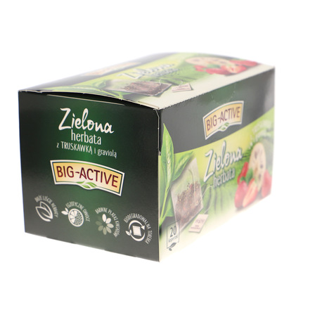 Big-Active Zielona herbata z truskawką i graviolą 30 g (20 x 1,5 g) (11)