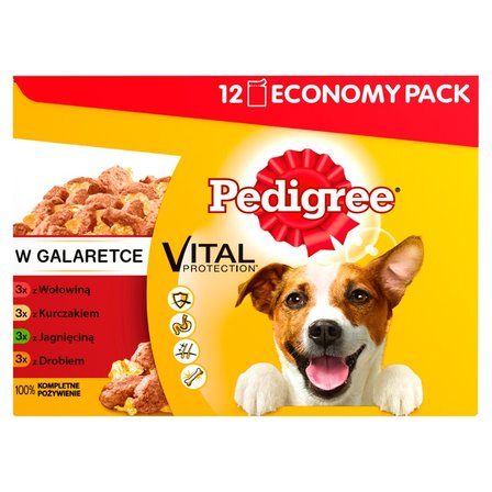 Pedigree Vital Protection Karma pełnoporcjowa w galaretce 1,2 kg (12 x 100 g) (1)