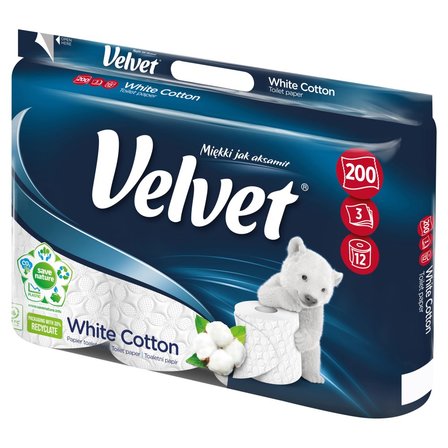 Velvet White Cotton Papier toaletowy 12 rolek (2)