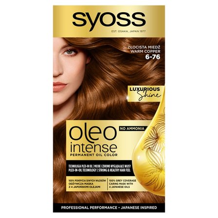 Syoss Oleo Intense Farba do włosów 6-76 złocista miedź (1)