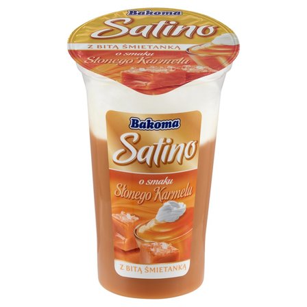 Bakoma Satino Deser o smaku słonego karmelu z bitą śmietanką 165 g (2)