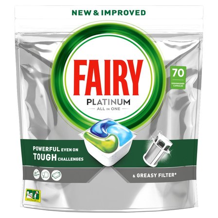 Fairy Platinum Regular Tabletki do zmywarki All In One, 70 tabletek (1)