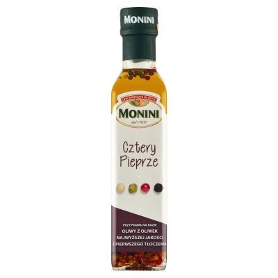 Monini Przyprawa na bazie oliwy z oliwek cztery pieprze 250 ml (1)