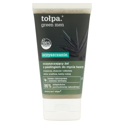 tołpa green men oczyszczanie Oczyszczający żel z peelingiem do mycia twarzy 150 ml (1)