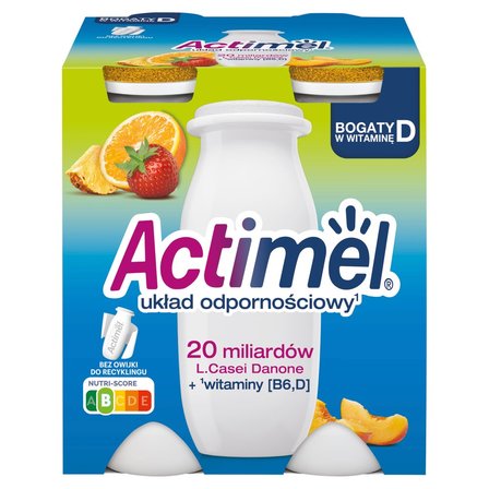 Actimel Napój jogurtowy o smaku wieloowocowym 400 g (4 x 100 g) (1)