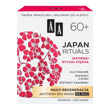 AA Japan Rituals Multi Regeneracja aktywny bio-krem na noc 60+ 50 ml (2)