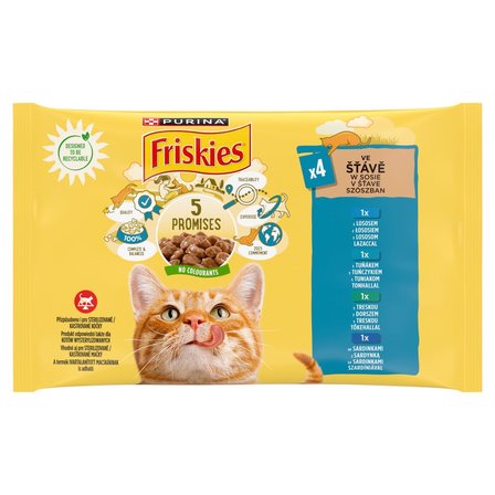 Friskies Karma dla kotów w sosie 340 g (4 x 85 g) (1)