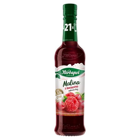 Herbapol Suplement diety malina z żurawiną 420 ml (1)