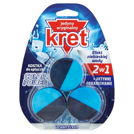 Kret Color Power Ocean Fresh Kostka do spłuczki 150 g (3 x 50 g) (1)