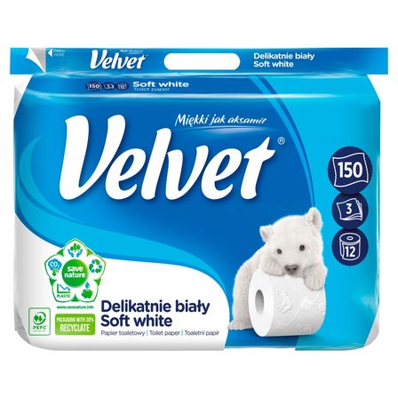 Velvet Delikatnie biały Papier toaletowy 12 rolek (1)