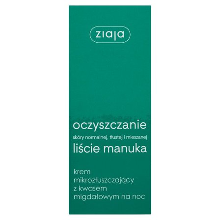 Ziaja Oczyszczanie Liście manuka Krem mikrozłuszczający 50 ml (2)