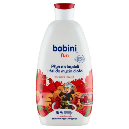 bobini Fun Płyn do kąpieli i żel do mycia ciała o zapachu truskawek 500 ml (1)