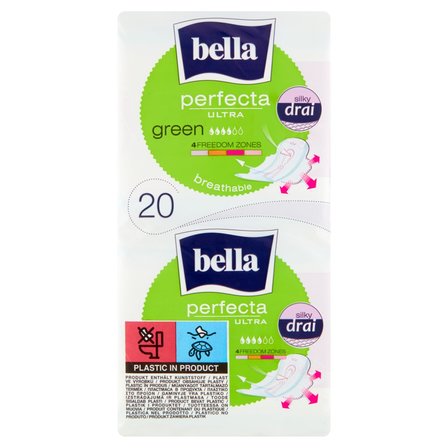 Bella Perfecta Ultra Green Silky Drai Podpaski higieniczne 20 sztuk (1)