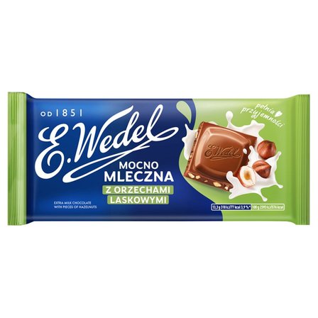 E. Wedel Czekolada mocno mleczna z orzechami laskowymi 80 g (1)