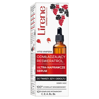 Lirene Odmładzający Resweratrol Ultra-naprawcze serum dzień i noc 30 ml (1)