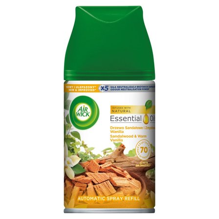 Air Wick Essential Oils Wkład zapachowy drzewo sandałowe i zmysłowa wanilia 250 ml (1)