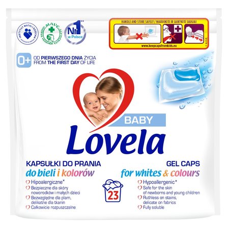 Lovela Baby Hipoalergiczne kapsułki do prania do bieli i kolorów 460 g (23 prania) (1)