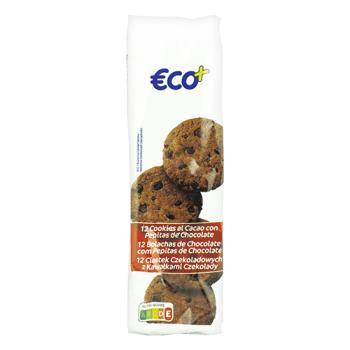 ECO + Ciastka o smaku czekoaladowym z kawałkami czekolady 200g (1)