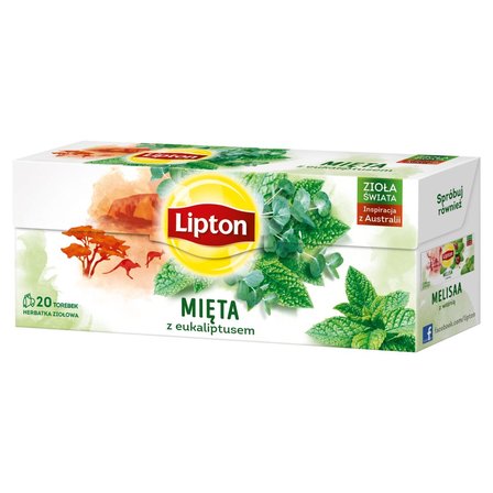 Lipton Herbatka ziołowa mięta z eukaliptusem 26 g (20 torebek) (2)