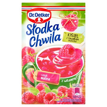 Dr. Oetker Słodka Chwila Kisiel z kawałkami owoców smak malina 31,5 g (1)