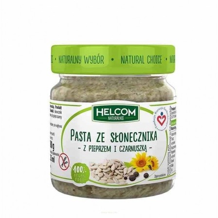 HELCOM PASTA ZE SŁONECZNIKA Z PIEPRZEM I CZARNUSZKĄ 180G (1)