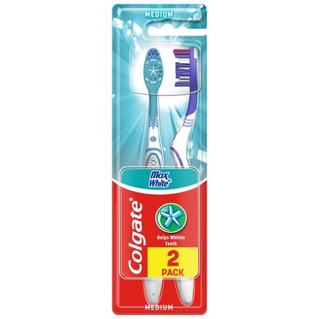 Colgate Max White Szczoteczka do zębów średnia MEDIUM 2 sztuki (1)