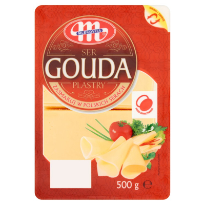 Mlekovita Ser Gouda plastry 500 g (1)