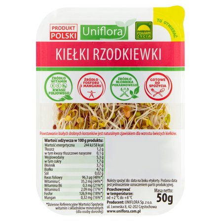 Uniflora Kiełki rzodkiewki 50 g (1)