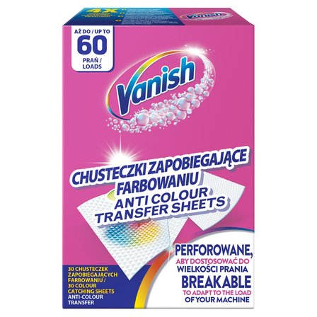 Vanish Color Protect Chusteczki zapobiegające farbowaniu 30 sztuk (1)