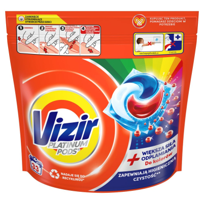 Vizir Platinum PODS Kapsułki do prania + moc usuwania plam, 33 prań (2)