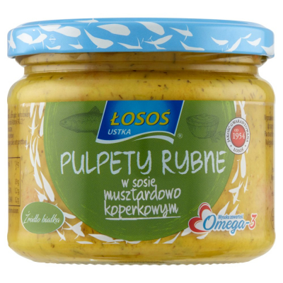 Łosoś Ustka Pulpety rybne w sosie musztardowo koperkowym 270 g (1)