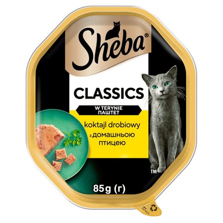 Sheba Classics Karma dla dorosłych kotów koktajl drobiowy 85 g (1)