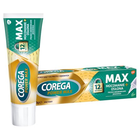 Corega Power Max Wyrób medyczny krem mocujący do protez zębowych miętowy 40 g (2)