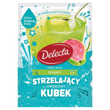 Delecta kisiel na zimno - strzelający owocowy kubek smak guawy 34 g (1)